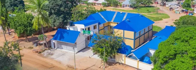 Aerial view of the J & J Agricultural head office and stores at Mlandizi, Kibaha